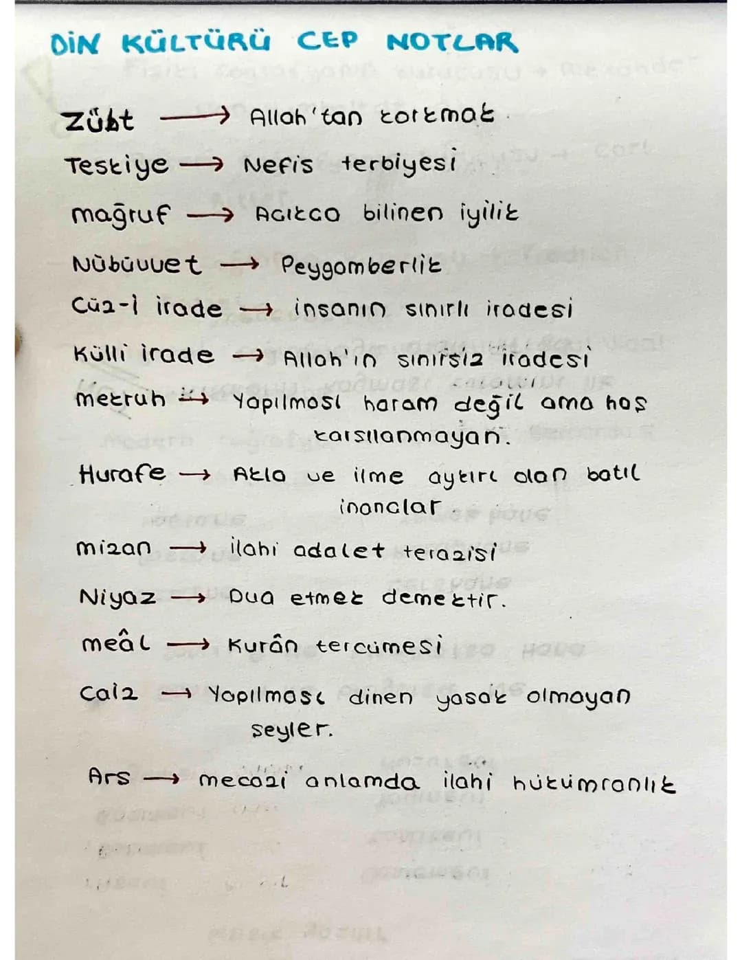 Din Kültürü TYT Hap Bilgiler 
