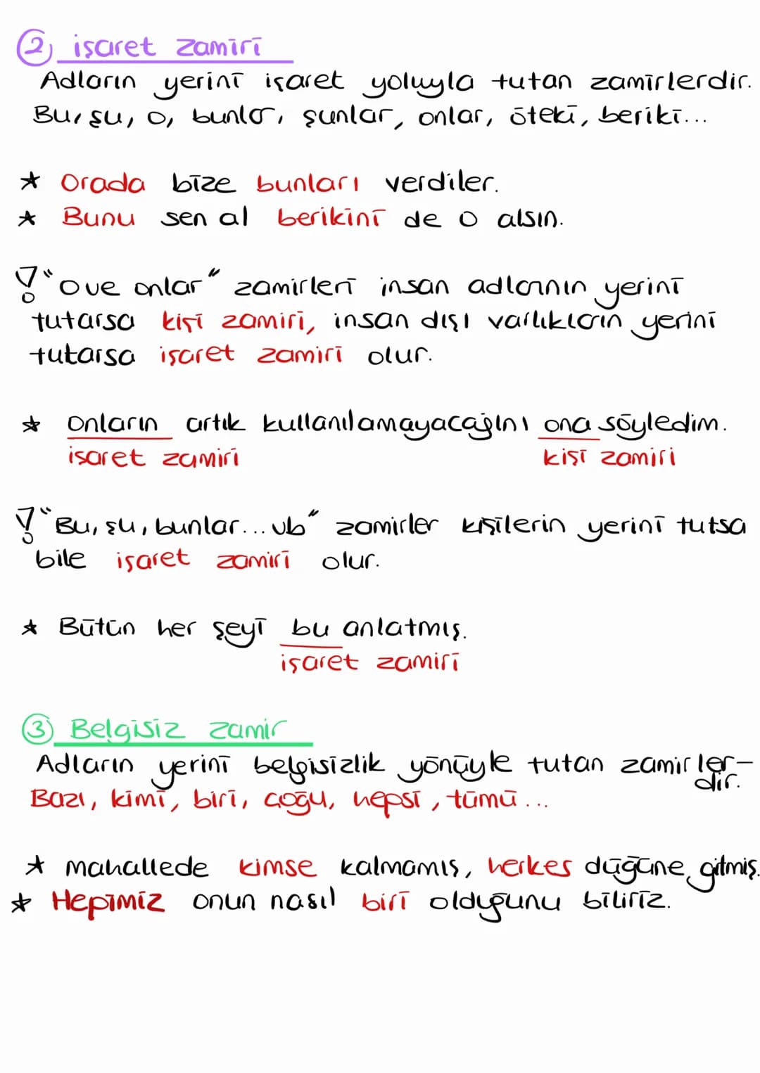 затія
Adın yerini tutan sözcük türlerine denir.
Zamirler, butun ad çekim eklerini alabilir.
* Bunun bana hicbir faydası yok.
* Ona daha önce