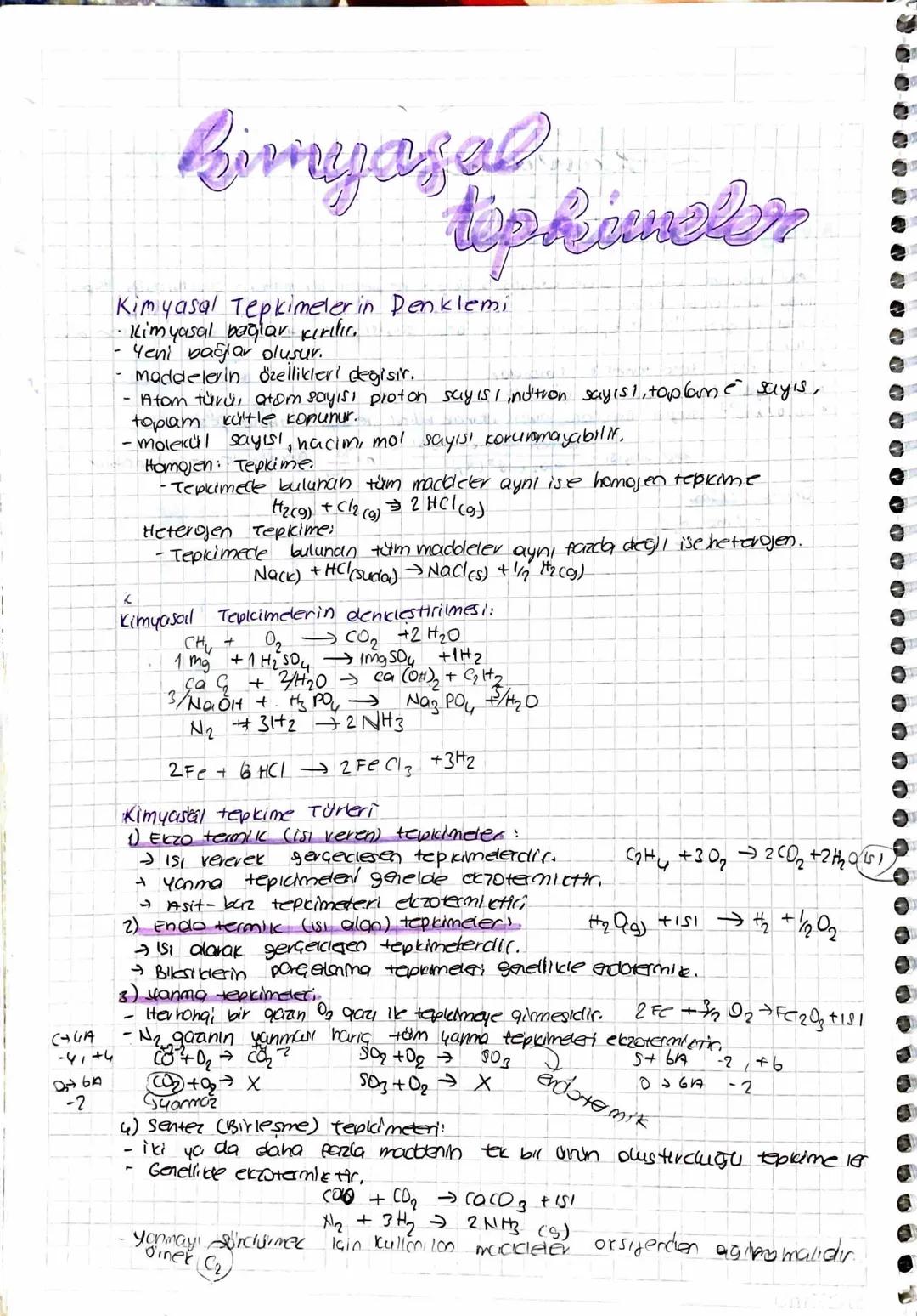 61757)
-41+4
4365
-2
Bimyasal H
topkimeler
Kimyasal Tepkimeler in Denklemi
Kimyasal bağlar kirilic
Yeni bağlar oluşur.
maddelerin özellikler