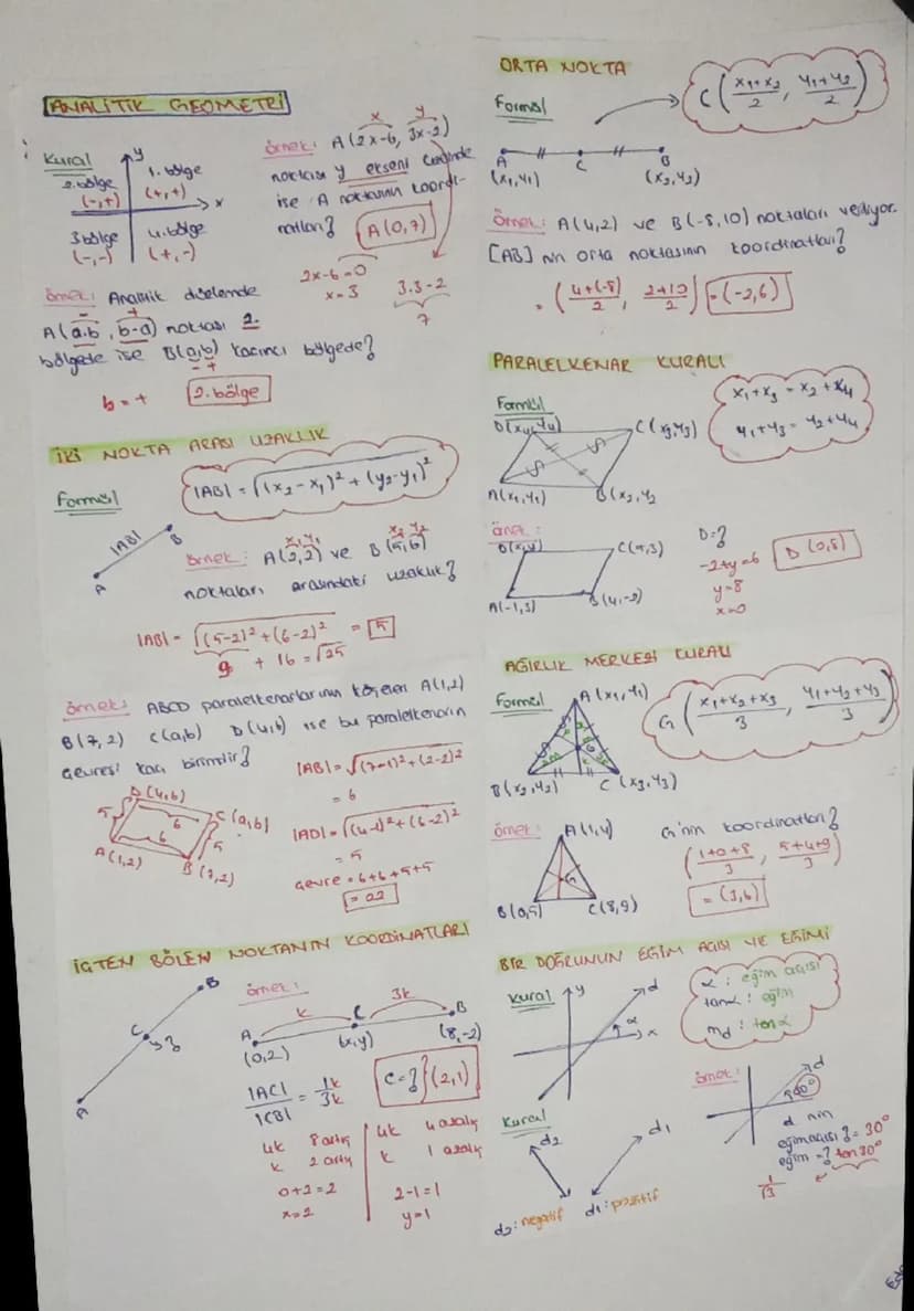 ANALITIK GEOMETRI
Kural
مواق.
(+)
1. bige
(+)
X
3bölge
4.6dge
(-,-5
(+₁-)
Sneki A (2x-6, 3x-3)
noklasy eksent counde
ise A noktoran Loord-
n