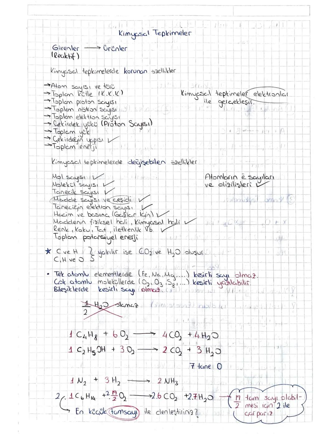 Tyt 10. Sınıf Kimya Kimyasal Tepkimeler