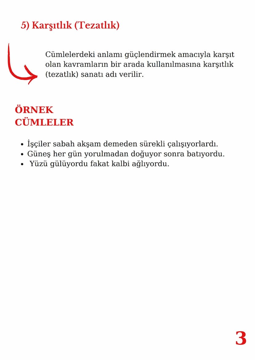 SÖZ
SANATLARI
BENZETME
(Teşbih)
KİŞİLEŞTİRME
(Teşhis)
KONUŞTURMA
(İntak)
KARŞITLIK
(Tezatlık)
ABARTMA
(Mübalağa) •
•
SÖZ SANATLARI
1) Benzet