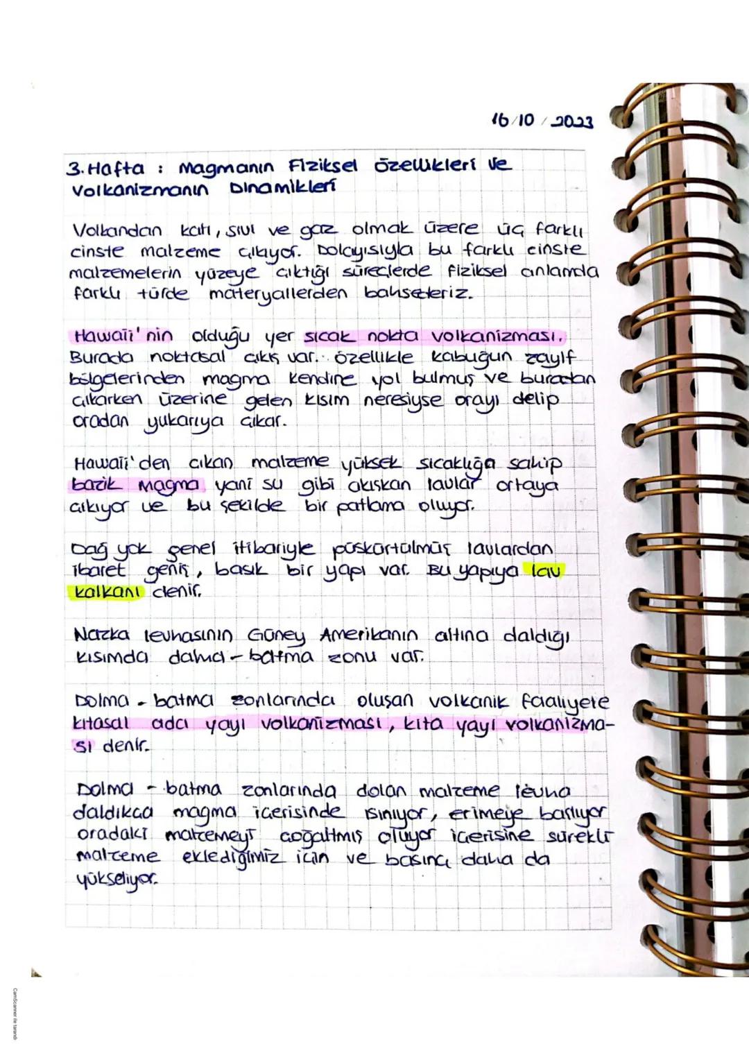 02/10/2023
Volkanoloji
1. Hafta Volkanoloji, Temel Kavramlar, Levha Tek-
toniği, Volkanizma
magmanın yani yerkabuğunun
içerisindeki eriyik
m