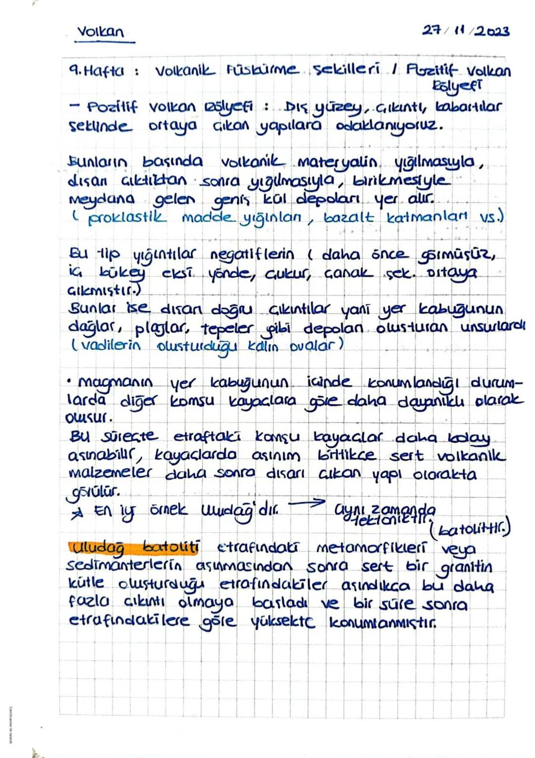 02/10/2023
Volkanoloji
1. Hafta Volkanoloji, Temel Kavramlar, Levha Tek-
toniği, Volkanizma
magmanın yani yerkabuğunun
içerisindeki eriyik
m