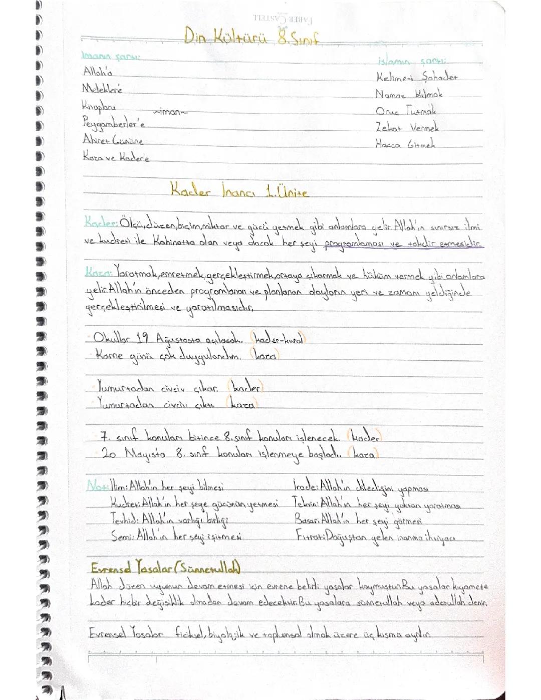 Din Kültürü ve Ahlak Bilgisi .