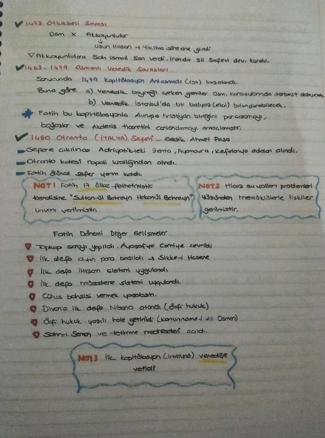 OSMANLI DEVLETİ YÜKSELME DONEMİ 1453-1599

FATIM SULTAN MEHMET 1451-1481

İstanbul'un Fethinin Nedenleri:

✔ Anadolu ve Rumeli toprak bütünl