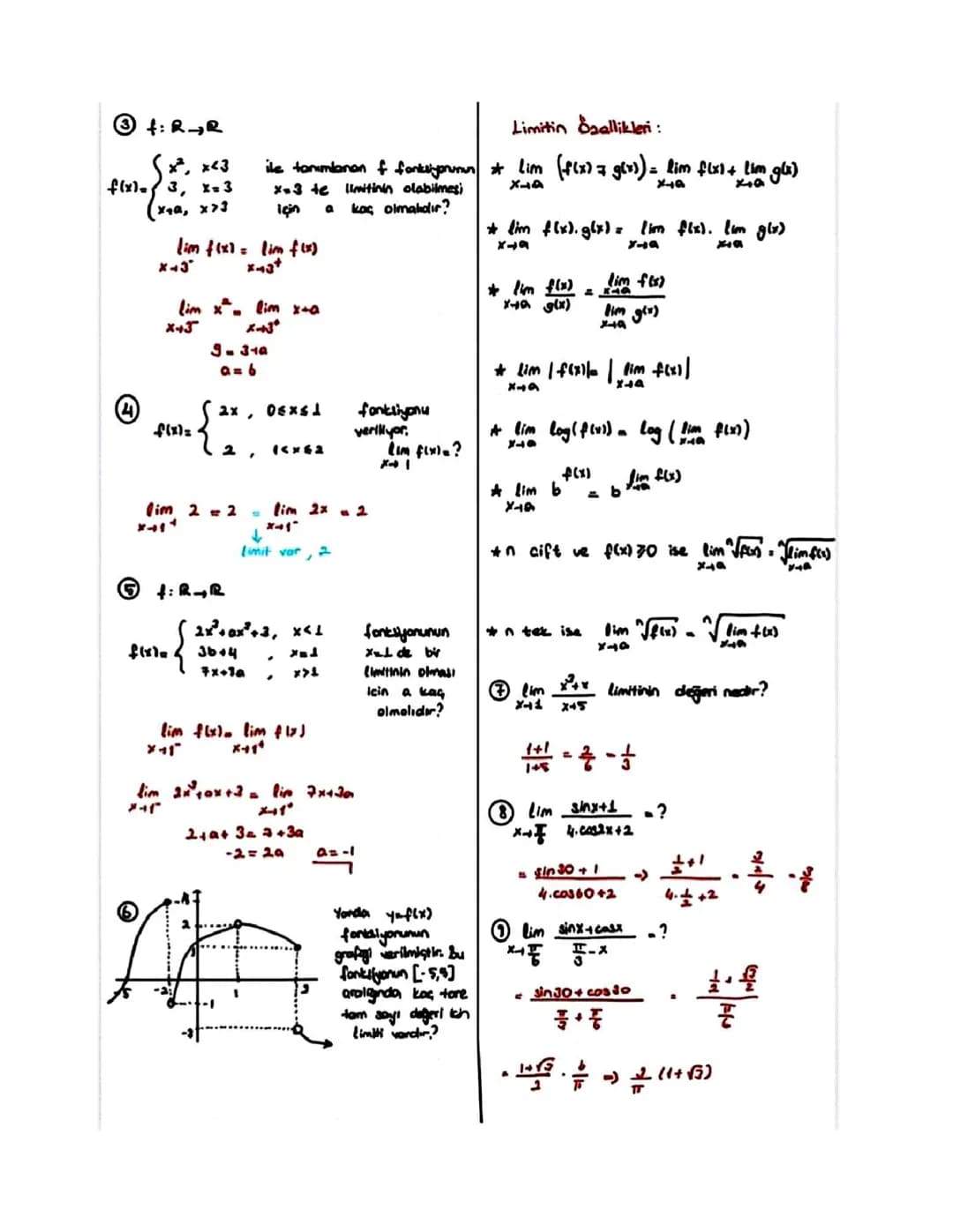 Limit ve Süreklilik: Eğlenceli Konu Anlatımı PDF - 12. Sınıf ve AYT İçin Özellikler