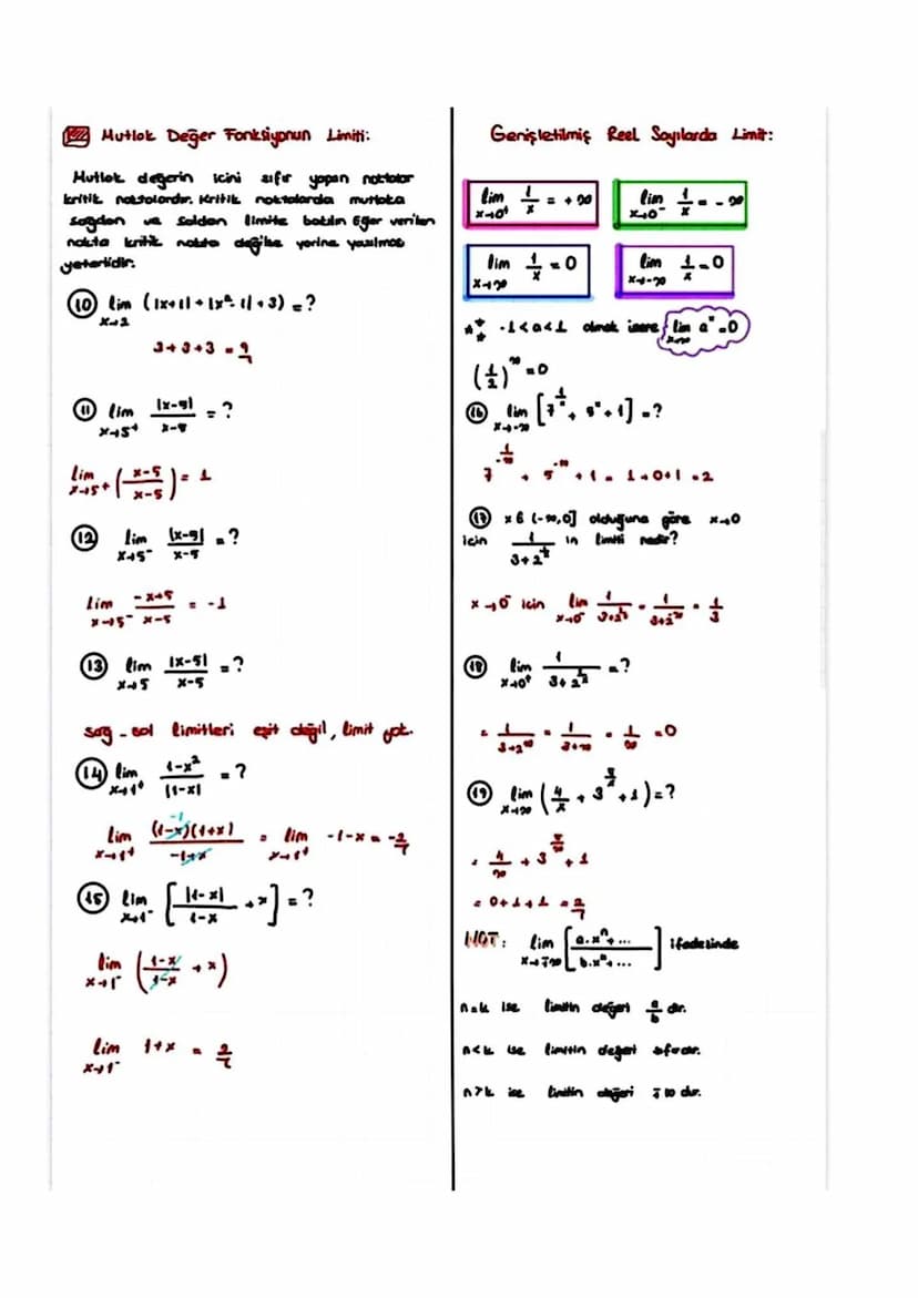 f: RR
*³, *<3
f(x)= 3, x=3
xa, x>3
Limitin Özellikleri:
ile tanımlanan f fankliyorumun * Lim (f(x) = g(x)) = lim f(x) + lim g(x)
x=3 te
için