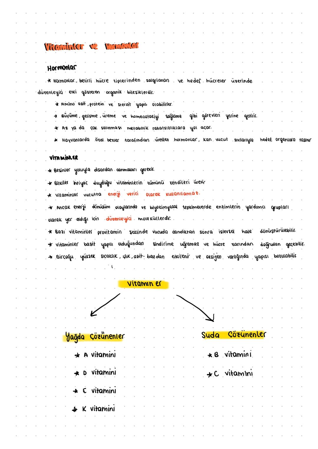 Vitaminker ve Vermontar
Hormonlar
* Hormonlar., belirli hücre tiplerinden salgılanan ve hedef hücreler üzerinde
•·düzenleyici etki gösteren 