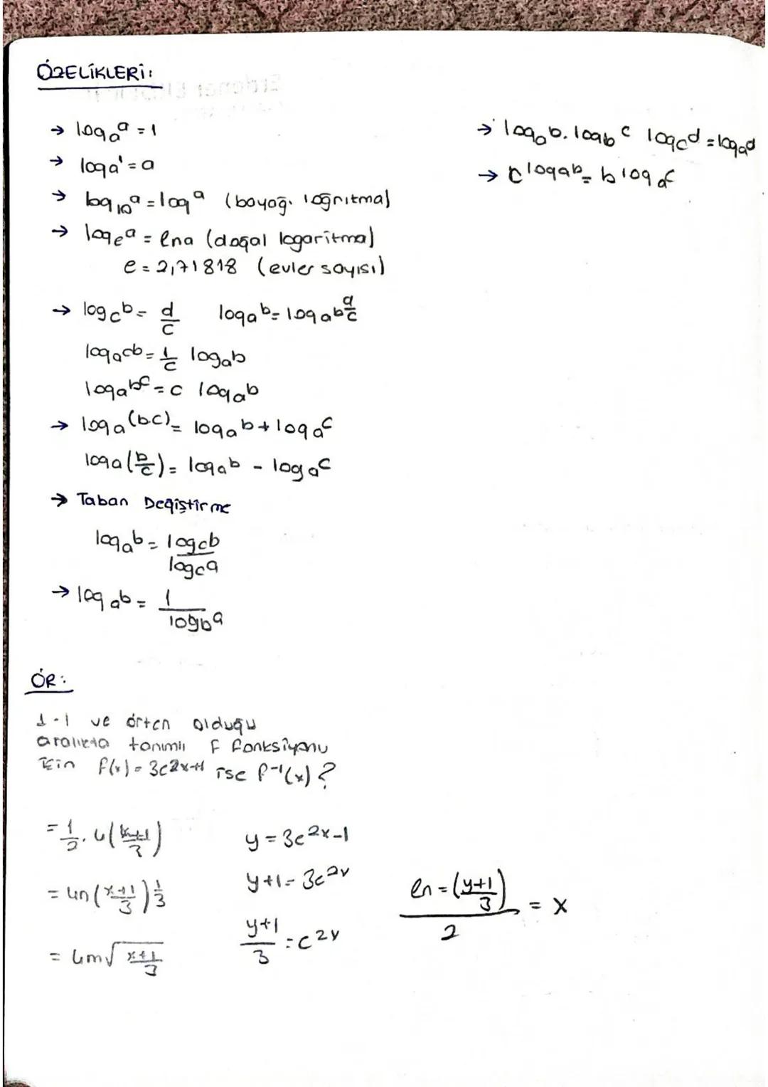 LOGARITMA
Ustel Fonksiyon: GEIR
970
ÓRNEK!
a71
x bir bilinmeyen
f(x) = (1) × √ fax)=2* ✓
f(x)= (-3) ×× F( 3 ) a ×
f(x) = πx ✓
UYARI:
y= (-3)