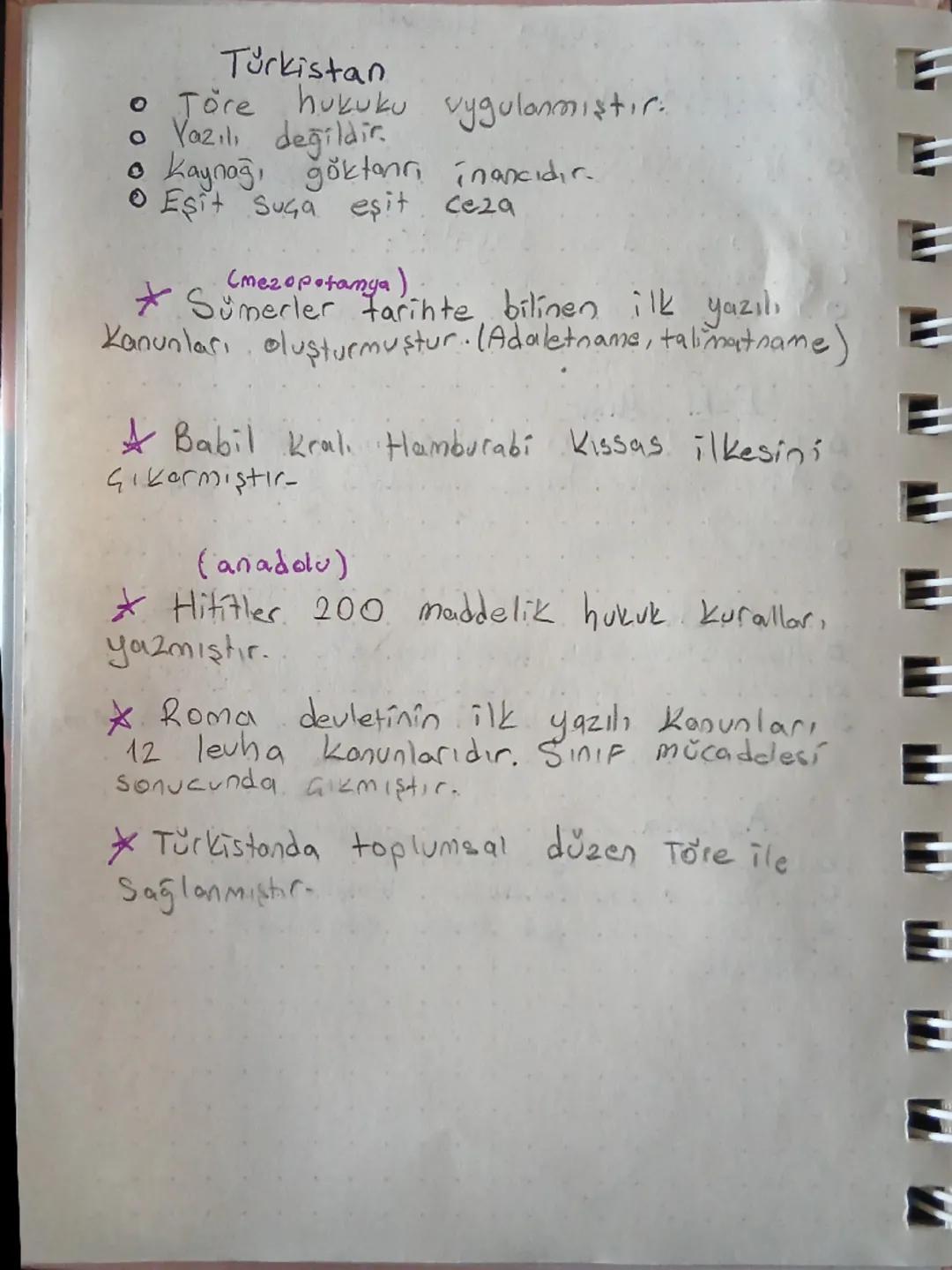 Eski Çağda Hukuk

Mezopotamya
• ülkenin tanrılar tarafından yönetildiğine
inanılmıştır.
O Kaynağı dine dayalıdır.
O Kissasa kissas uygulanmı
