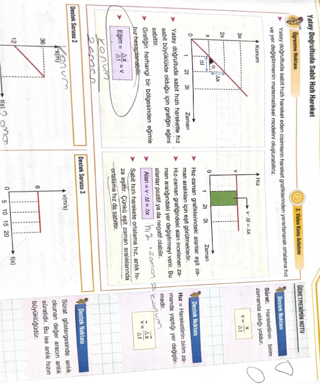 10. Sınıf Fizik Formülleri ve Yatay Hareket