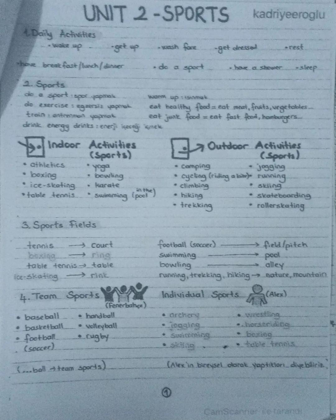 7. Sınıf İngilizce 2. Ünite Konu Anlatımı ve Özet