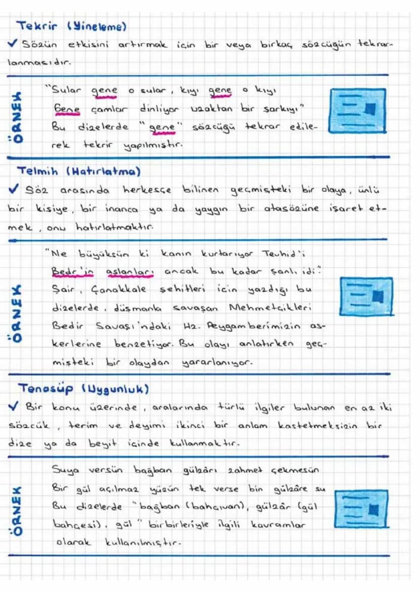 SÖZ SANATLARI (EDEBI SANATLAR)
Edebi metinlerin anlaşılmasında ve yorumlanmasında
natların önemli bir yeri vardır.
edebi sa-
Özellikle Divan