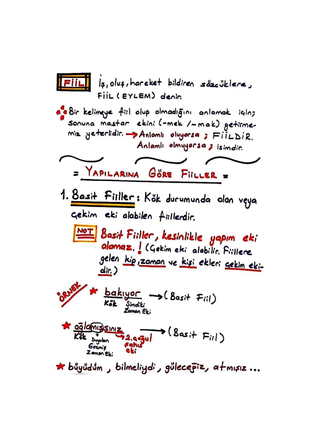 ### 3. Birleşik Fiiller:

1. Kurallı Birleşik Fiiller=>

| Yeterlik Fiili "-ebilmek, -abilmek"
Kattığı anlam: gücü yetme, dasılık, ihtimal

