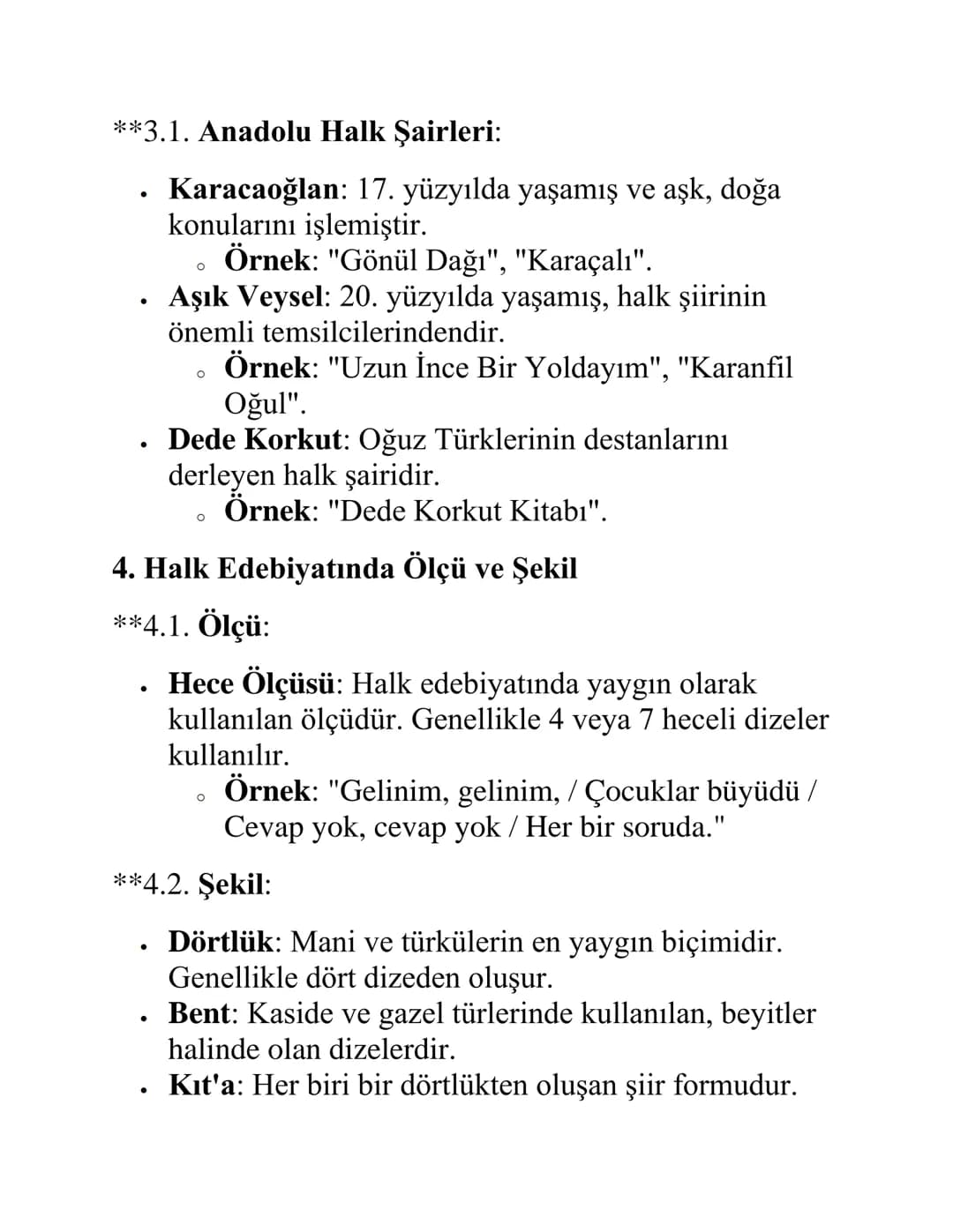 AYT Edebiyat: Halk Edebiyatı
1. Halk Edebiyatının Tanımı ve Özellikleri
**1.1. Tanım:
.
Halk Edebiyatı, halk arasında sözlü olarak gelişen,
