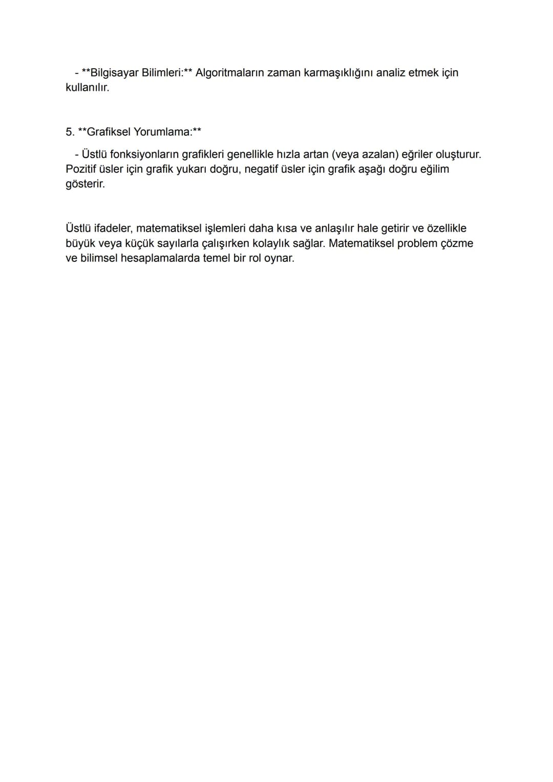Üslü İfadeler Hakkında Geniş Özet
Üstlü ifadeler, bir sayının kendisiyle kaç kez çarpılacağını belirtmek için kullanılan
matematiksel ifadel