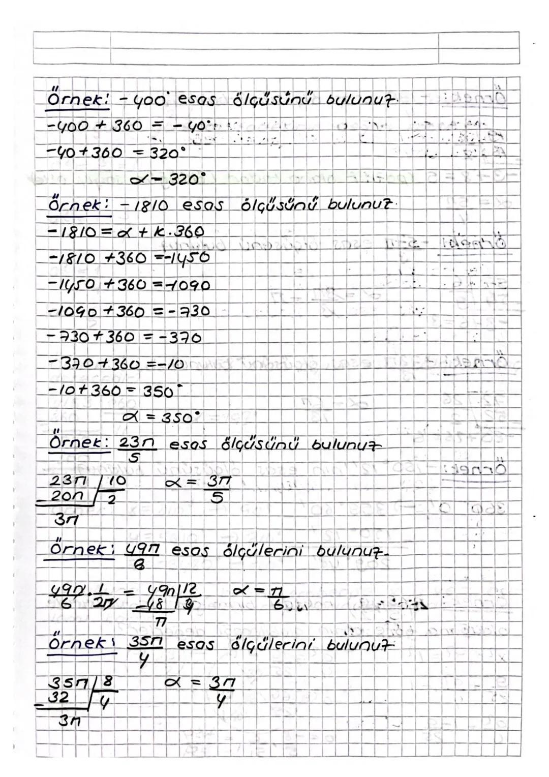 Trigonometri

Yönlü Açı
*   Açılarda saat yönünün tersi pozitif yön, saat
yönü negatif yöndür

Örnek:

0

(+)

A
B

OCI

pozitif yönlü
açı

