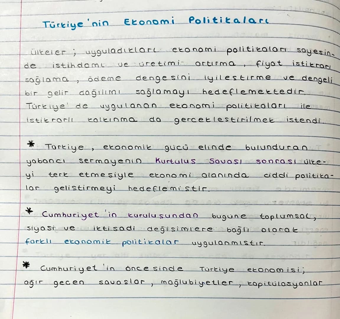 Türkiye'nin
Ekonomi
Politikaları
ülteler; uyguladıkları ekonomi polititoları sayesin
de istihdami ve üretimi artırma, fiyat istikrarl
sağlam