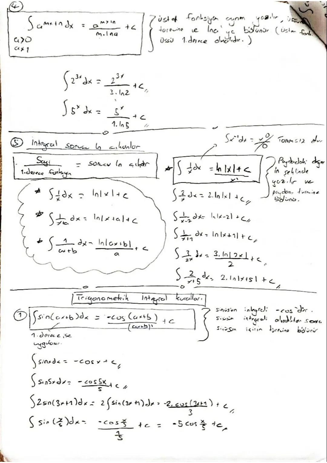 Jup
# Integral Temel Bilgiler
tegral türevin tersidir.

$f(x) \longrightarrow F'(x)$

antiderivative = Ters türev = integral

$f(x)) \longri