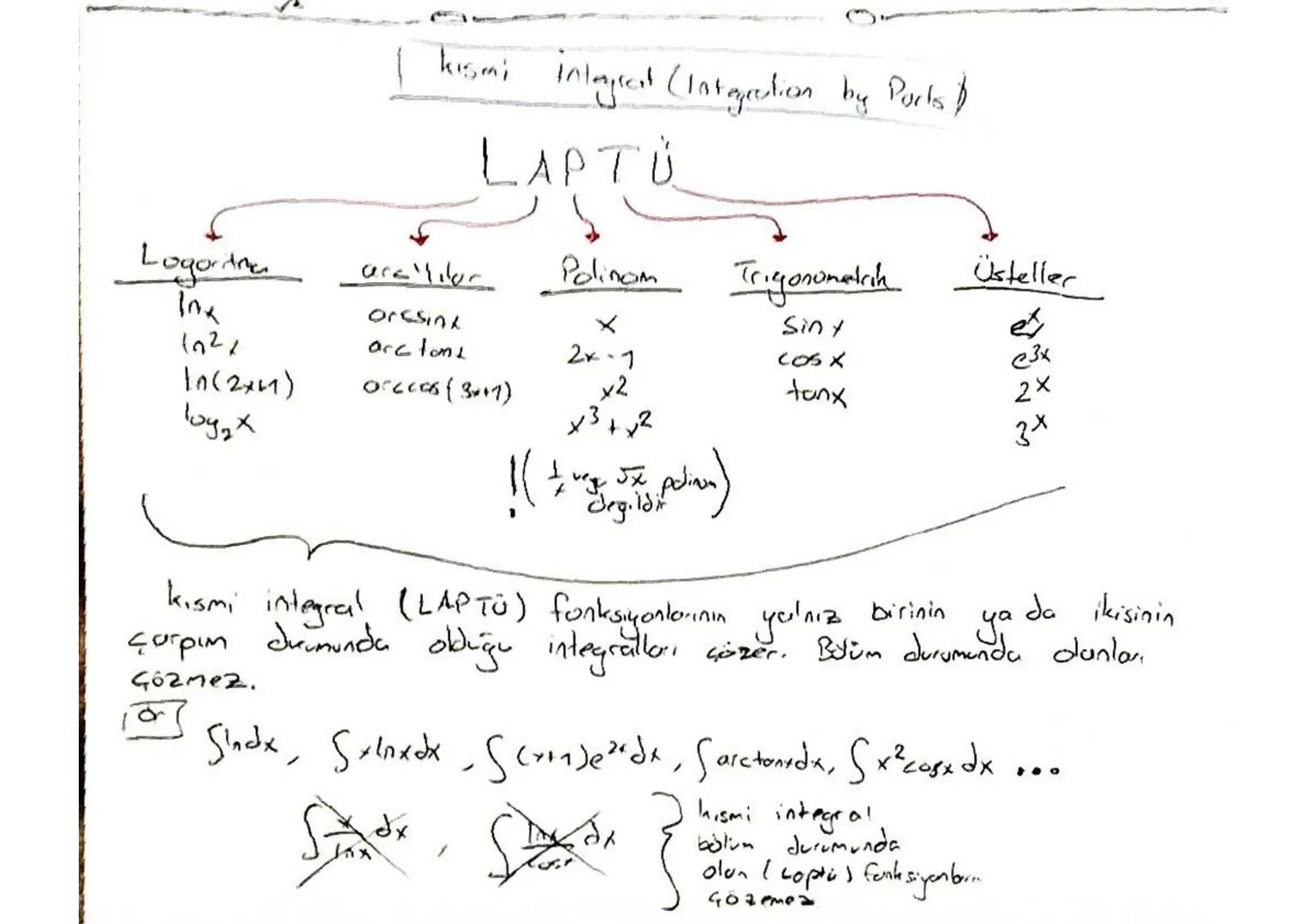 Jup
# Integral Temel Bilgiler
tegral türevin tersidir.

$f(x) \longrightarrow F'(x)$

antiderivative = Ters türev = integral

$f(x)) \longri