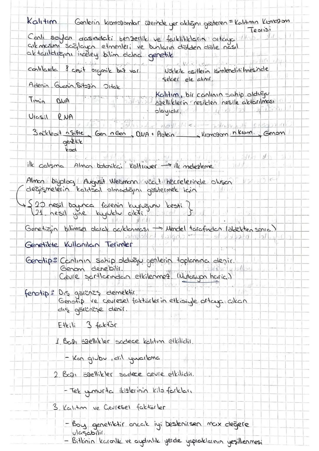 Tyt 10. Sınıf Biyoloji Kalıtım