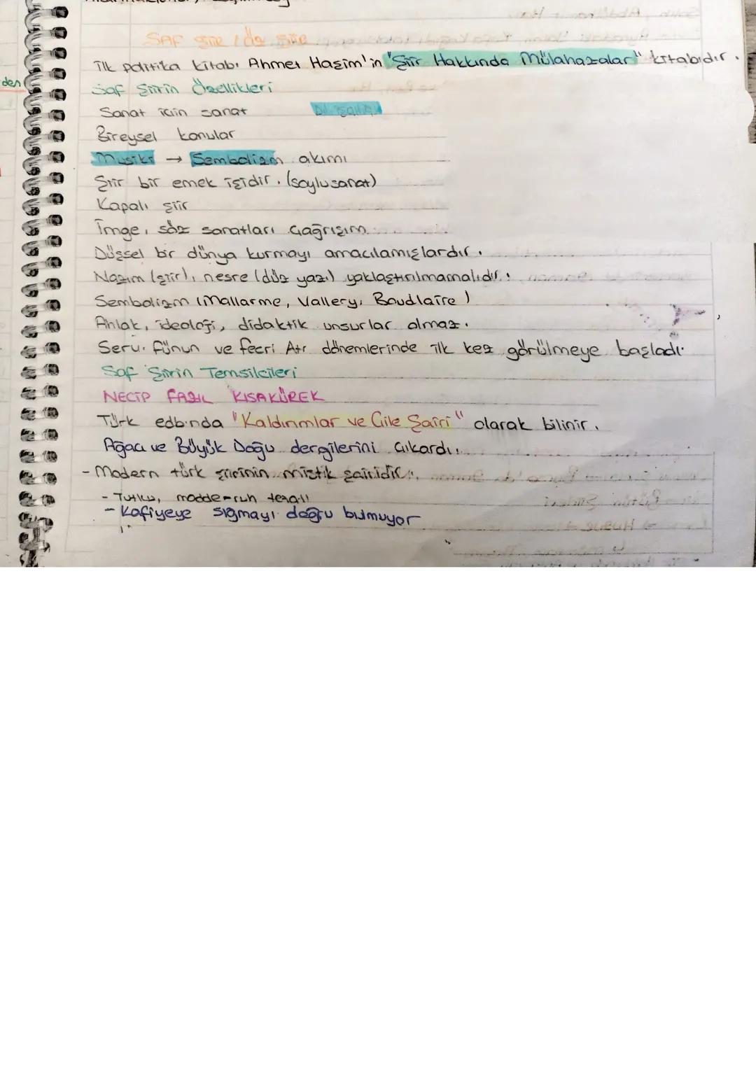 der
Tik politika kitabı Ahmeı Haşim' in "Şiir Hakkında mülahazalar" kitabıdır
Saf Sirin deellikleri
Sanat için sanat
Bireysel konular
Musik 