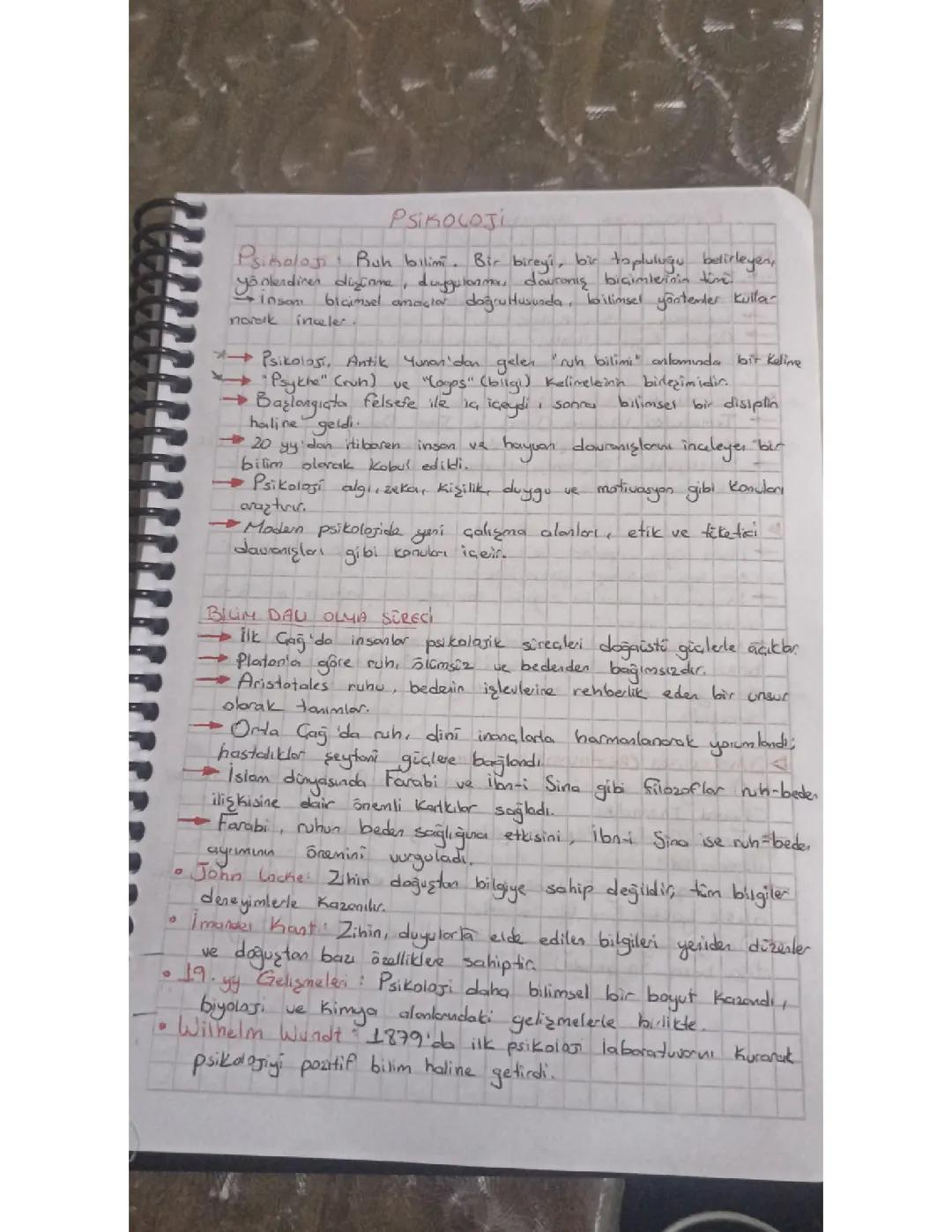 Psikoloji Nedir ve Psikolojinin Bilim Dalı Olarak Gelişimi