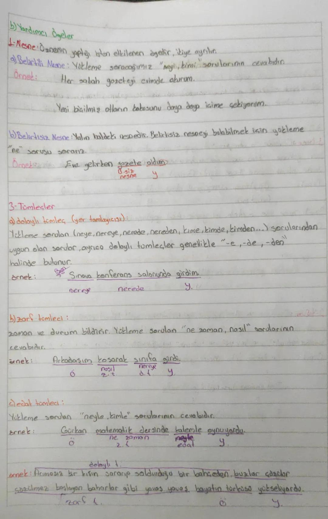 Comlenin Ögeleri
Torkaede comle yapısı özne basta yuklem sondadır. Nesne ve tomlecter ise
genellikle dizne ve yüklem arasındadır. Cumlenin a