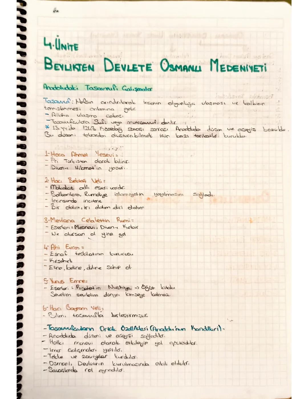 Beylikten Devlete Osmanlı Medeniyeti: Tarih Notları