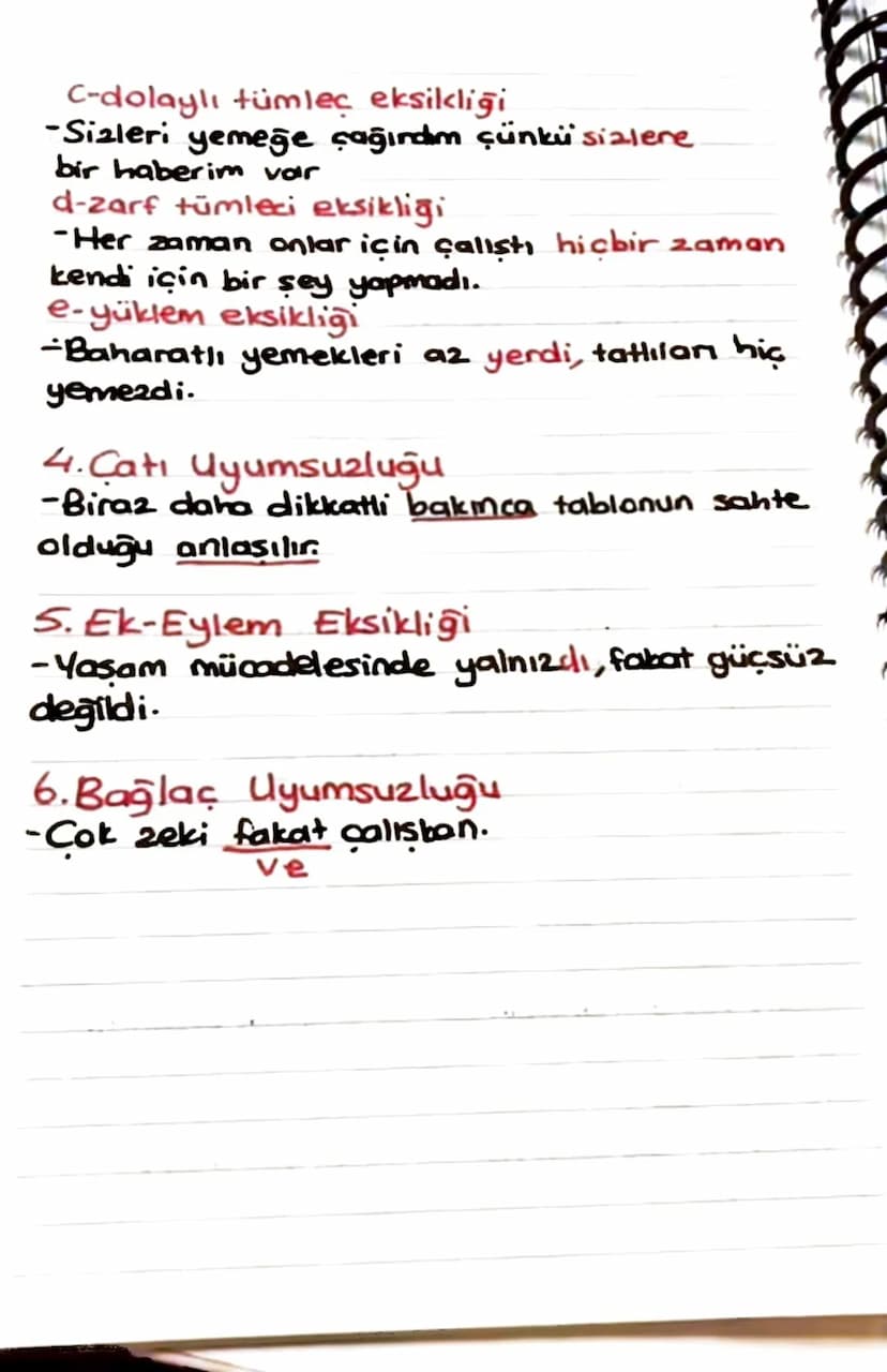 Anlatım Bozuklukları
Anlama Dayalı
1-Gereksiz Sözcük ve Ek Kullanımı.
2- Yanlış Anlamda Sözcük Kullanımı
3-Celişen sózcüklerin bir arada kul