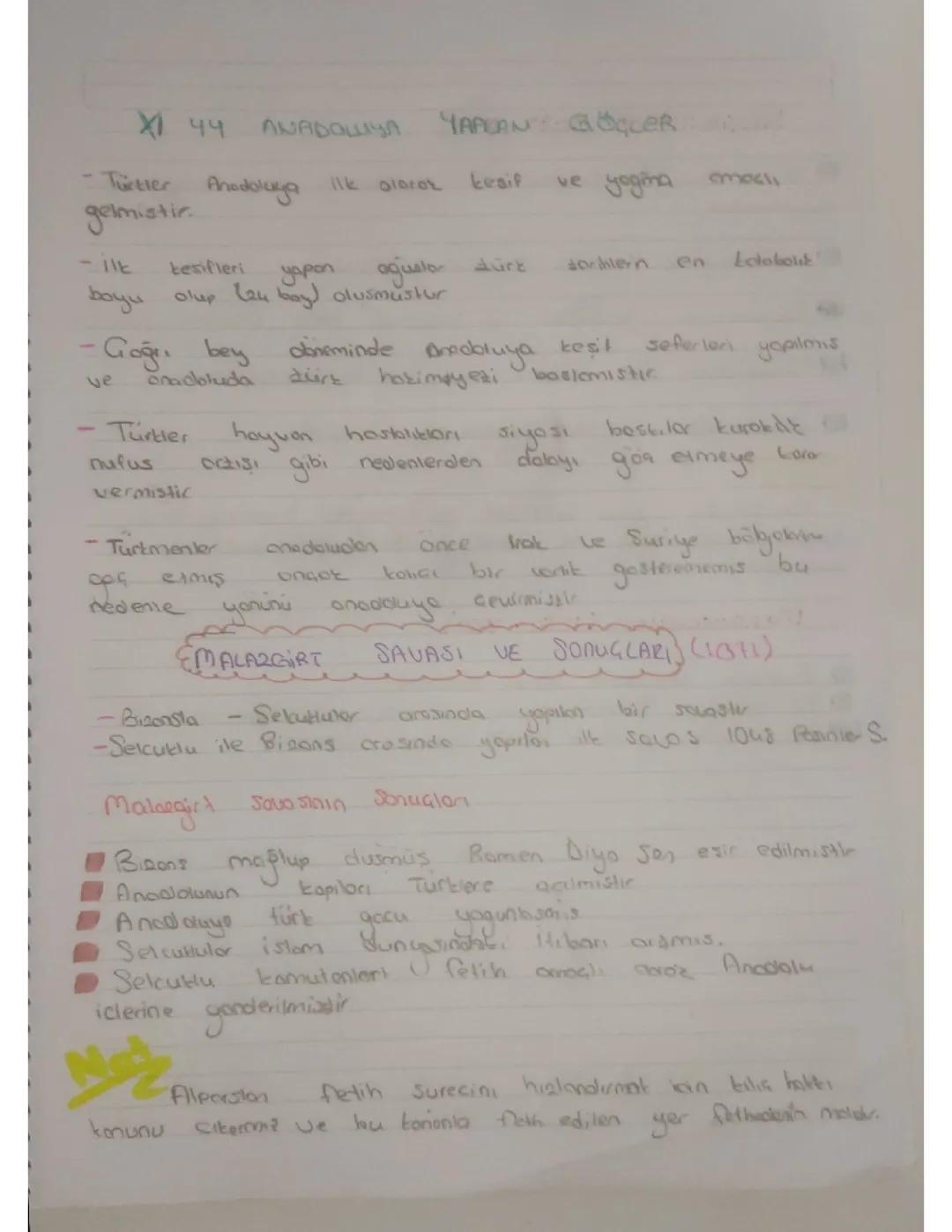 10. Sınıf Tarih - Malazgirt Savaşı'nın Önemi