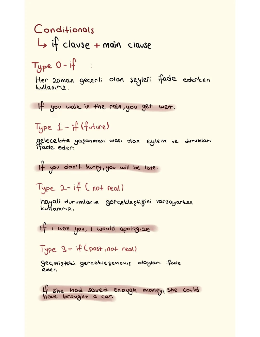 If Clause Cümleleri ve Konu Anlatımı: Type 0, 1, 2, 3 PDF