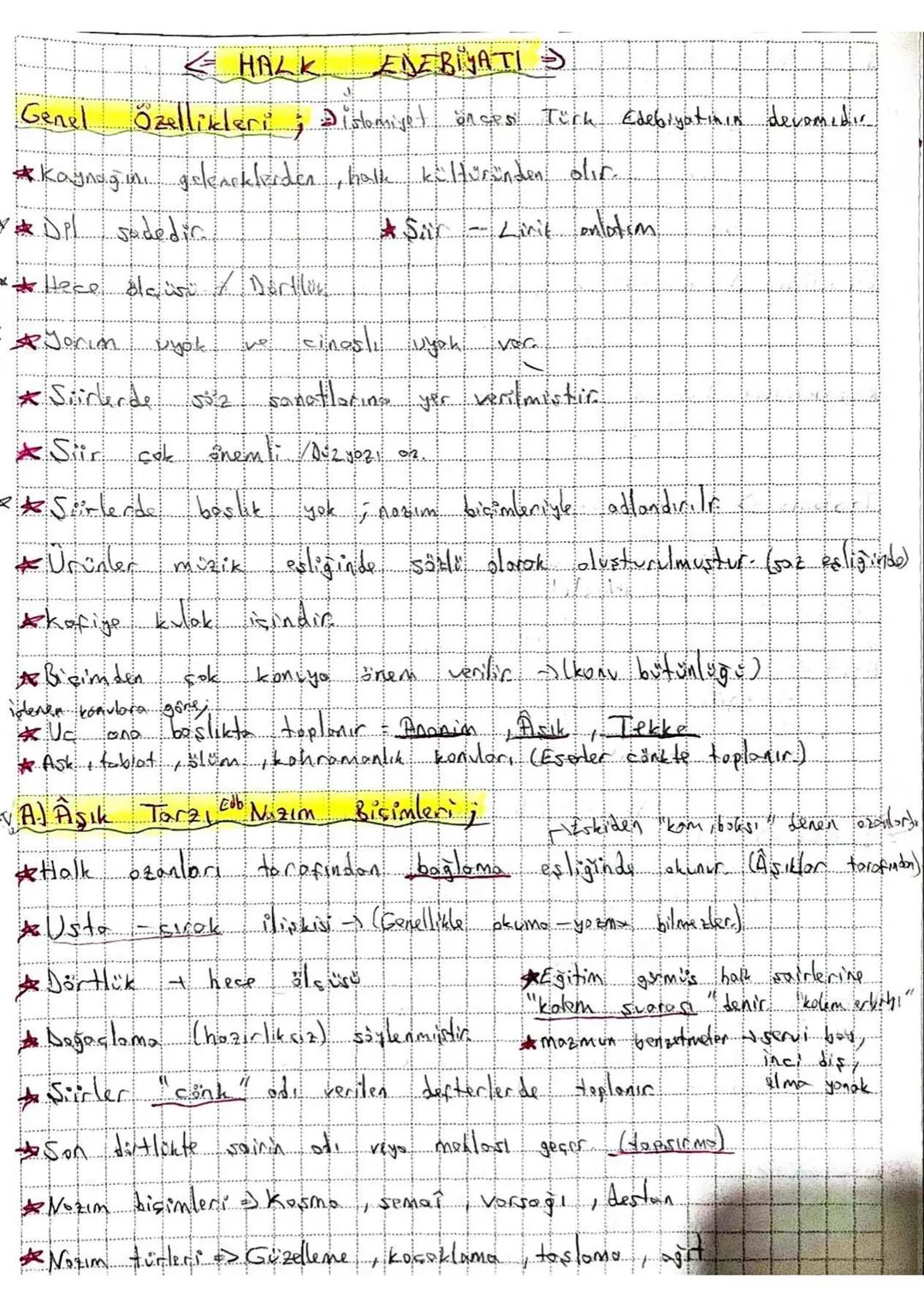 Genel
< HALK
Özellikleri
ENEBİYATI S
#istemiyet oncesi Türk Edebiyatının devamedis
* kaynağını geleneklerden halk kültüründen alır.
* Dil So