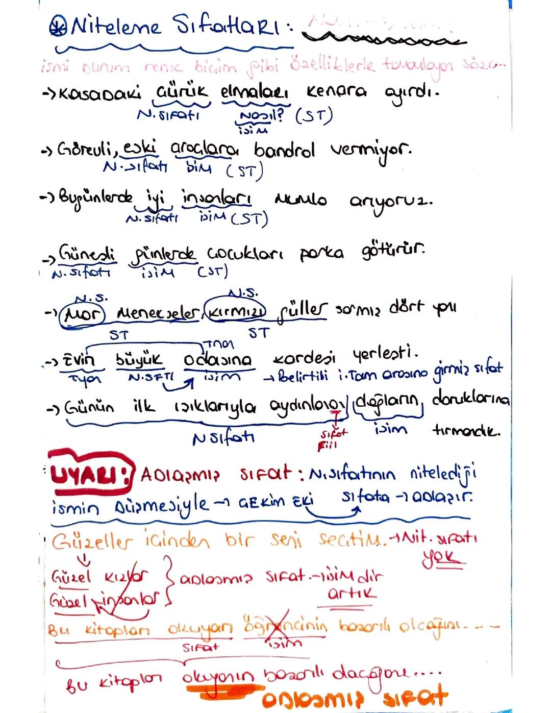 Sıfatlar Konu Anlatımı: Niteleme, Belirtme, Belgisiz ve Daha Fazlası