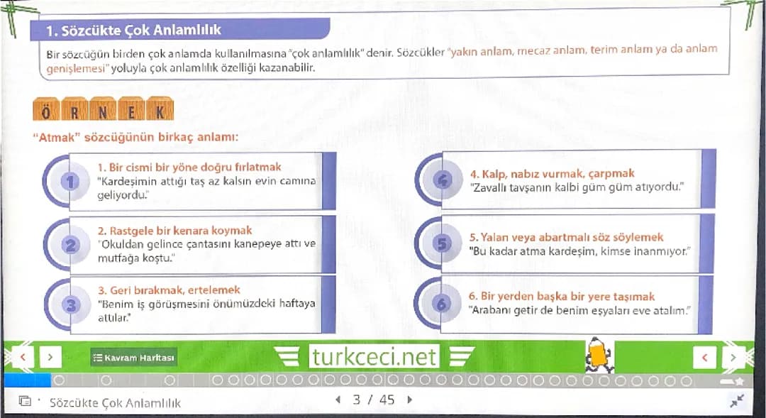 6.Sınıf Türkçe Sözcükte Anlam Konu Anlatımı. 
