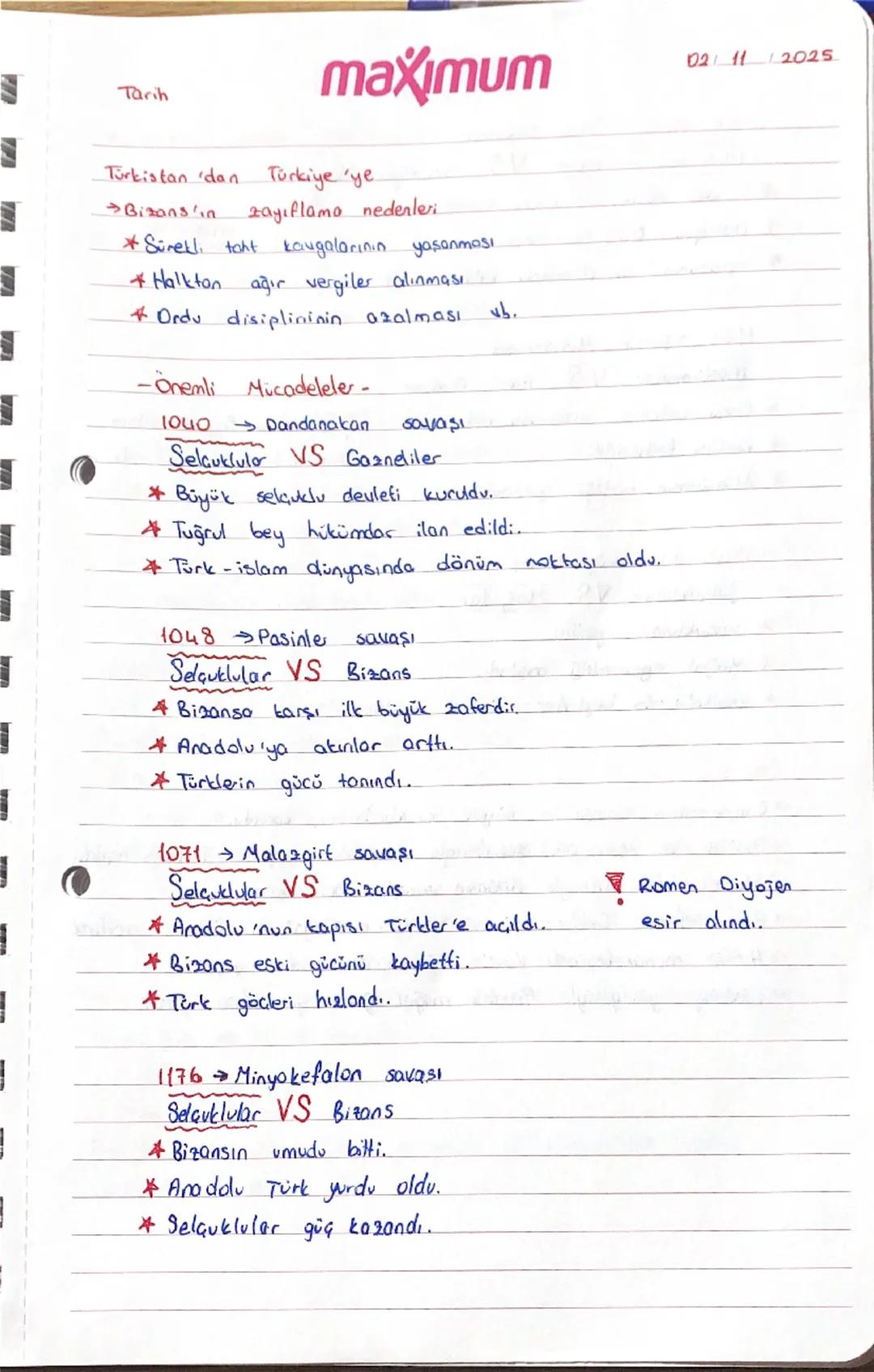 10. sınıf tarih dersi 1. dönem 1. yazılı notları