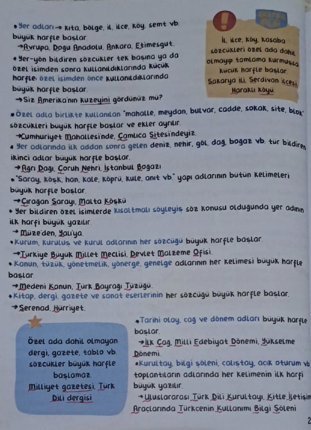# YAZIM KURALLARI

BÜYÜK HARFLERİN KULLANILDIĞI YERLER

• Cümleler büyük harfle başlar

→Dun hava cok güzeldi.

• İki noktadan sonra gelen c