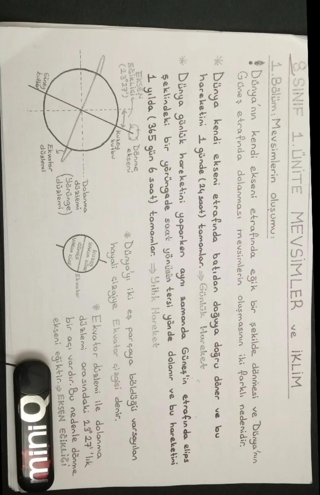 8. Sınıf Fen Bilimleri 1. Ünite Konuları