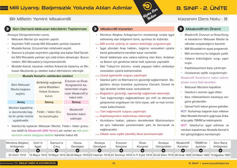 8.SINIF
1, 2, 3, 4, 5 ve
6.ÜNİTE
DERS NOTLARI
sosyalbilgiler.biz
Şeyhmus Yüce # 8.SINIF
# I.ÜNİTE
# DERS NOTLARI

sosyalbilgiler.biz        