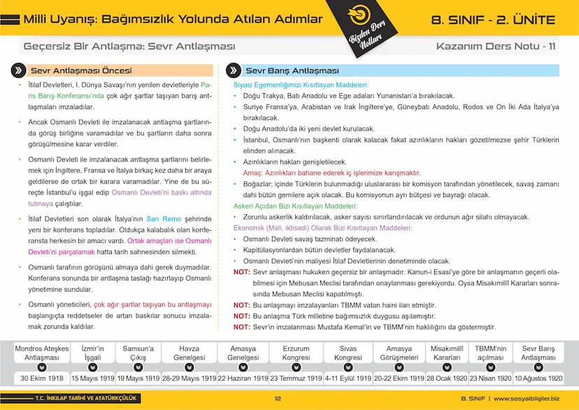 8.SINIF
1, 2, 3, 4, 5 ve
6.ÜNİTE
DERS NOTLARI
sosyalbilgiler.biz
Şeyhmus Yüce # 8.SINIF
# I.ÜNİTE
# DERS NOTLARI

sosyalbilgiler.biz        