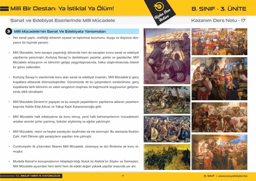 8.SINIF
1, 2, 3, 4, 5 ve
6.ÜNİTE
DERS NOTLARI
sosyalbilgiler.biz
Şeyhmus Yüce # 8.SINIF
# I.ÜNİTE
# DERS NOTLARI

sosyalbilgiler.biz        
