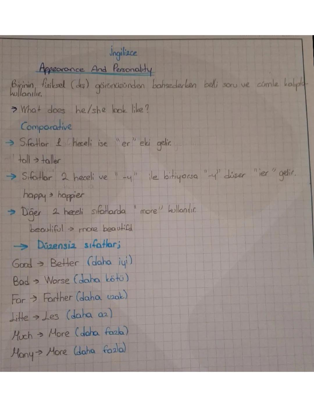 7. Sınıf İngilizce Comparatives Konu Anlatımı