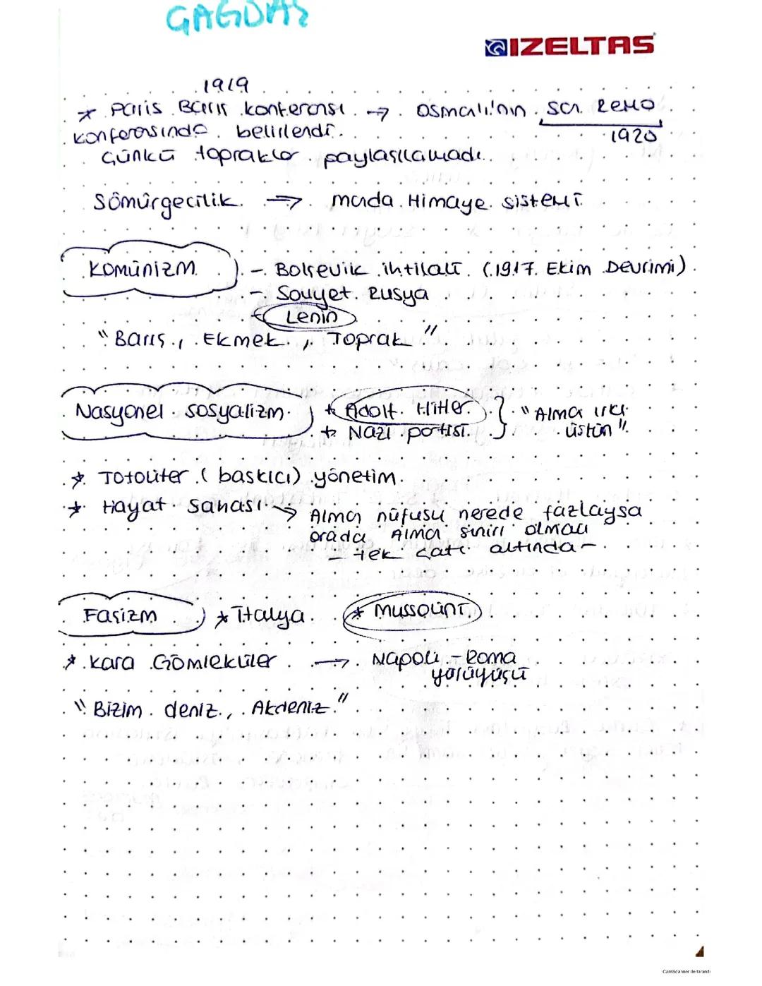 12. Sınıf Çağdaş Türk ve Dünya Tarihi Ders Notları Özeti PDF