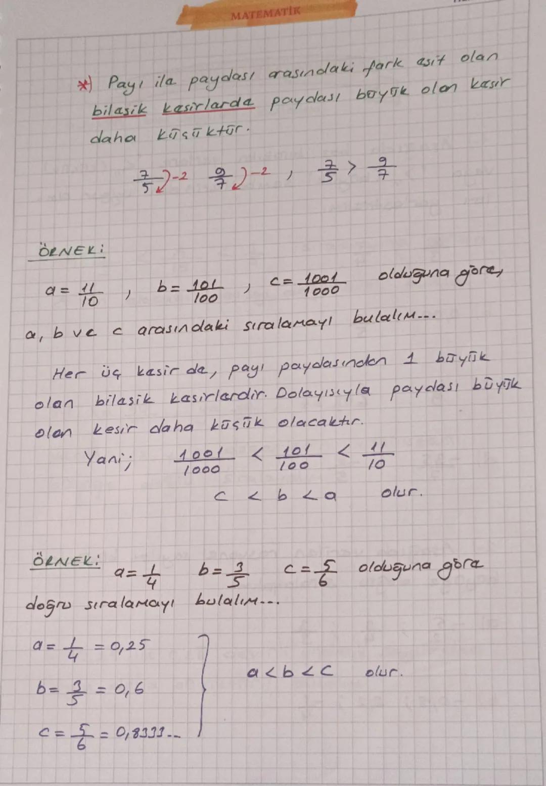 RASYONEL SAYILARDA SIRALAMA
* Paydaları eşit olan pozitif iki rasyonal
sayıdan, payı büyük olan daha büyüktür.
5 <조
,
13
13
콩> 동
ÖRNEK:
9=3
