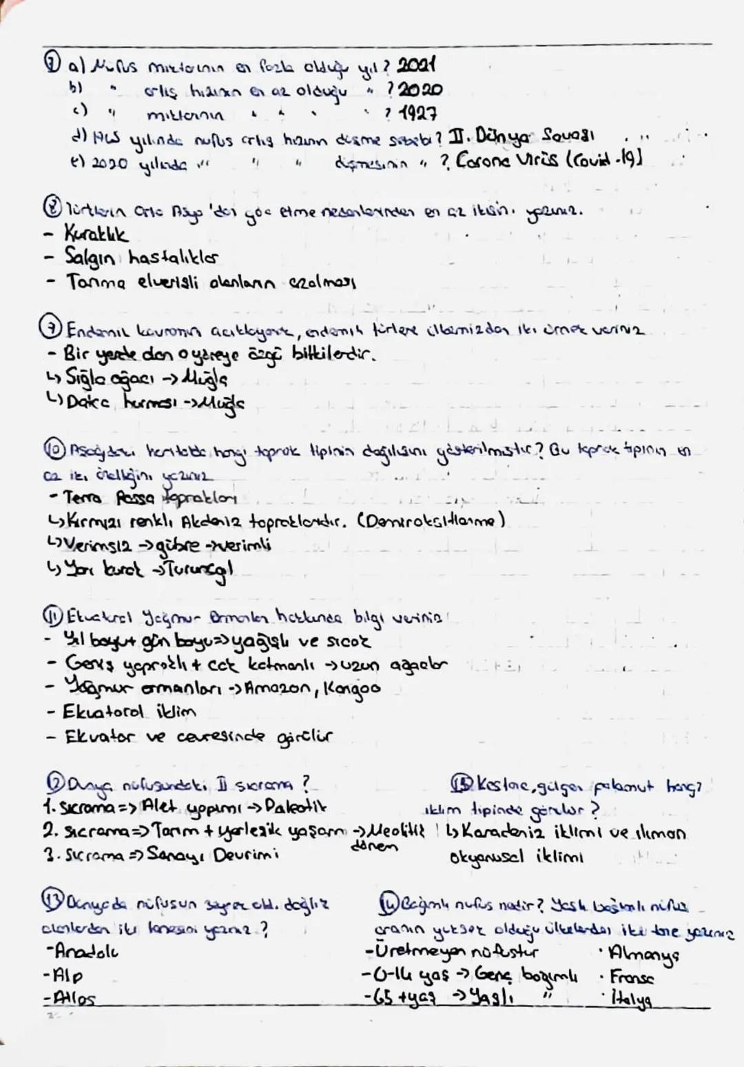 Coğrafya Calisma Keğidi
①Yanda dağılış haritası veriler, bitki formasyonunun adını ve genel ezellizkerini yazınız.
->igne yprokl, ormon form