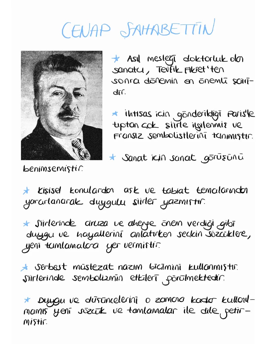 Cenap Şahabettin'in Şiirleri ve En Ünlü Eserleri
