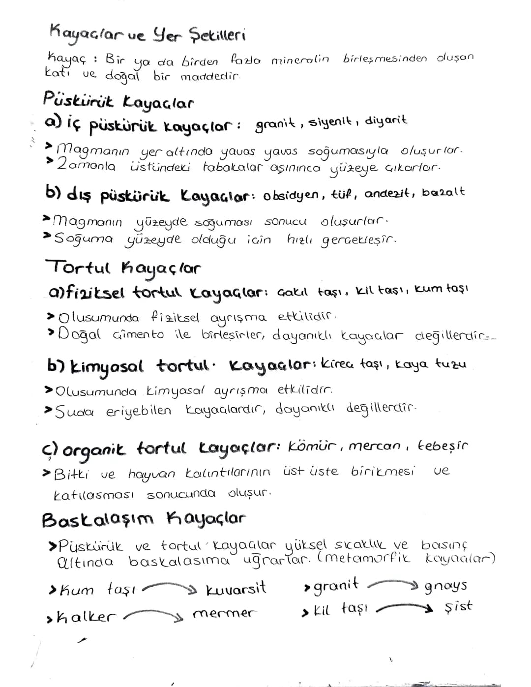 Kayaçlar coğrafya