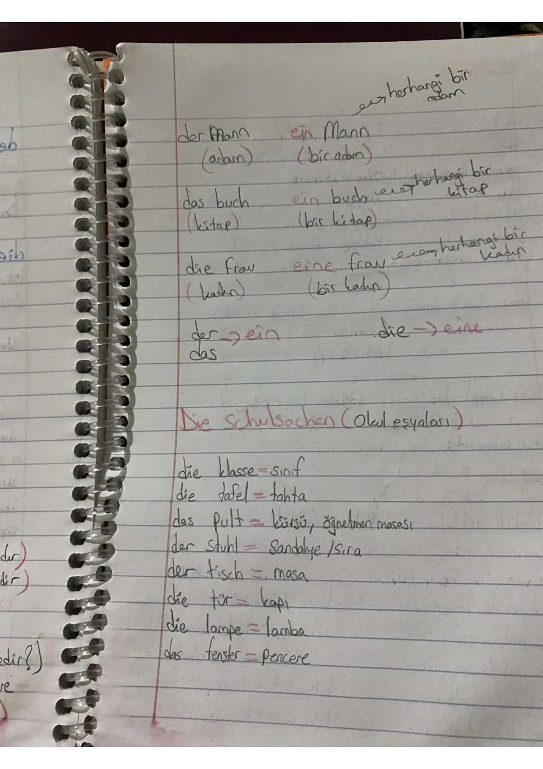 2. Unite
Der artikel (Tanlaya)=
Almancada isimlerin 3 cinsi mevcuttur ve her isim bu üç
gruptan birine dahibir. Bunlari
1) Maskulin (Eril ci