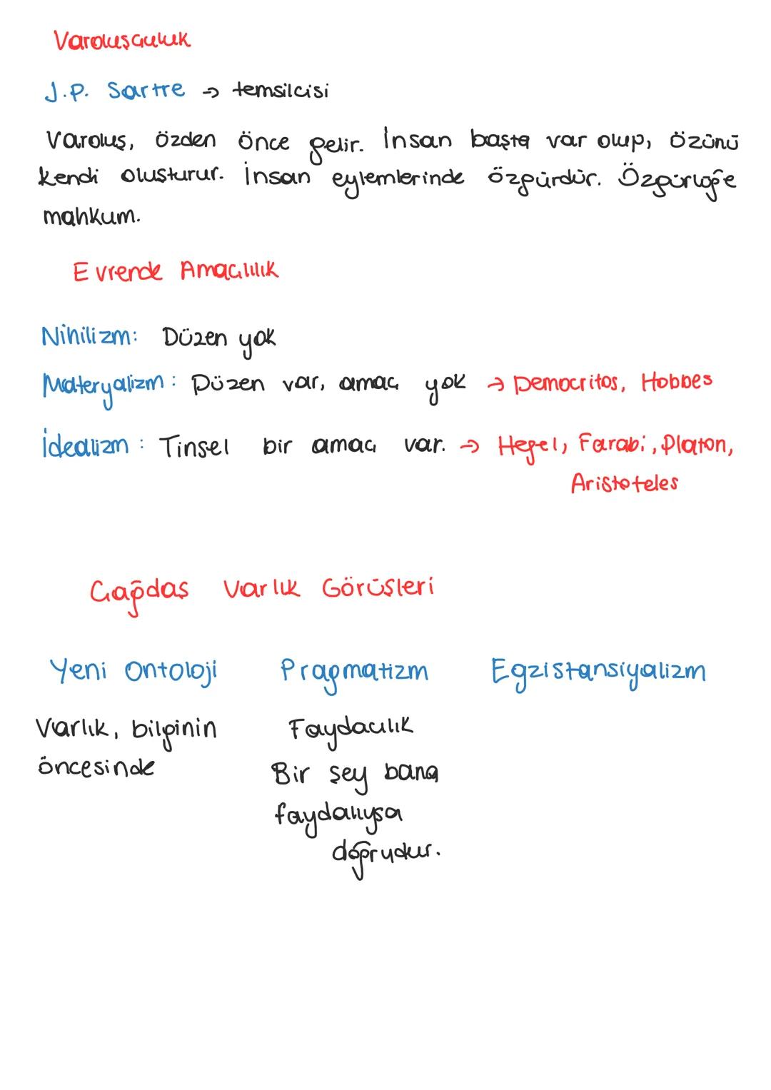 Felsefe

Varhk
Bilgi
Değer

Nihilizm

"var" yok.
Kesin yargı yok

Taoculuk ve Gorgias

Georgias Hiabir sey yok, olsa da bilinemez, bilinse d